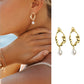 Metal Style Baroque Shaped Irregular Pearl Earrings