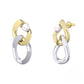 925 Sterling Silver Contrast Color Chain Pearl Earrings