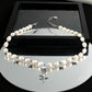 Light Luxury Fashion Zircon Inlaid Cross Freshwater Pearl Clavicle Necklace