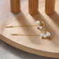 925 Sterling Silver Asymmetrical tassel Natural Baroque Pearl Earrings