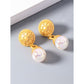 Palace Style 925 Silver Needle Mapei Pearl Earrings