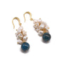 Baroque Freshwater Pearl blue Crystal Earrings