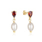 925 Sterling Silver Simple Style Pearl Inlaid Opal Earrings