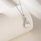 925 Sterling Silver Micro-inlaid Zircon Bead Pendant Necklace