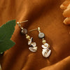 Conch Black Baroque Freshwater Pearl Earrings