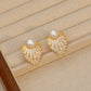 925 Silver Needle French Retro Pearl Earrings