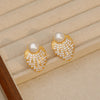 925 Silver Needle French Retro Pearl Earrings