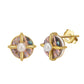 S925 Sterling Silver Abalone Shell Stud Earrings