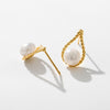 925 Silver Needle  Freshwater Pearl Drop Earrings