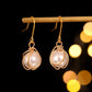 Simple Hand-wound Round Pearl Earrings