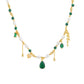 Retro Fashion Malachite Natural Pearl Necklace,37.5+6.5cm