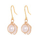 Simple Hand-wound Round Pearl Earrings