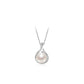 925 Sterling Silver Simple Drop-shaped Pearl Pendant Necklace