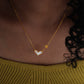 Non-fading Heart-shaped Geometric Pendant Pearl Necklace