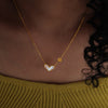 Non-fading Heart-shaped Geometric Pendant Pearl Necklace