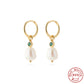 925 Sterling Silver Long Short Pearl Earrings