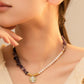 Gemini Freshwater Pearl Amethyst Necklace,37+5cm