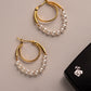 Elegant Summer Pearl Hoop Earrings