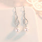 925 Sterling Silver Beaded Earrings,4.9cm