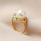 925 Sterling Silver Pearl Ring, Adjustable