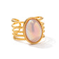 18k Gold Stainless Steel Pink Symphony Ring, Adjustable