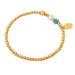 Freshwater pearl small gold bead stitching beaded bracelet,15cm