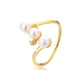 925 Sterling Silver Natural Freshwater Pearl Ring,Adjustable