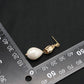 Golden Tulip Beaded Pearl Earrings,4.5cm