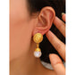 Palace Style 925 Silver Needle Mapei Pearl Earrings