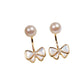 S925 Silver Butterfly Split Two Earrings