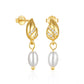 925 Sterling Silver Twist Special-shaped Shell Bead Earrings