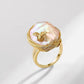 Baroque Shaped Pearl Ring, Adjustable