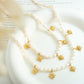 Eight-pointed Star Pendant Inlaid with Zircon Baroque Natural Freshwater Pearl Necklace