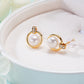 Simple S925 Silver Needle Freshwater Pearl Earrings