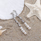 S925 Sterling Silver Shining Pearl Tassel Earrings