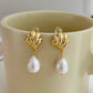 Original French Elegant Holiday Style Natural Freshwater Pearl Earrings