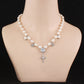 Light Luxury Fashion Zircon Inlaid Cross Freshwater Pearl Clavicle Necklace