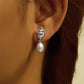 925 Sterling Silver Twist Special-shaped Shell Bead Earrings