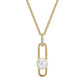 Micro-inlaid Zirconium Tassel Chain Paper Clip Necklace,45-50cm