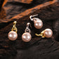 925 Sterling Silver French Geometric Pearl Earrings