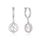 925 Sterling Silver Simple Style Pearl Inlaid Opal Earrings