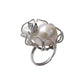 925 Sterling Silver Baroque Shaped Pearl Ring, Adjustable