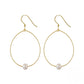 Simple 925 Sterling Silver Natural Baroque Pearl Earrings