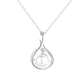 925 Water Drop Inlaid Zircon Pearl Sterling Silver Necklace