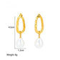 Irregular Geometric Shape Non-fading Pearl Earrings