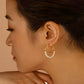 Elegant Summer Pearl Hoop Earrings