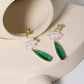 Retro Water Drop Emerald Baroque Pearl Earrings