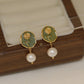 925 Silver Needle Place Style Freshwater Pearl Rose Earrings