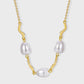 Brass Gold-plated Light Luxury Beaded Necklace,45-50cm