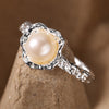 925 Sterling Silver Irregular Freshwater Pearl Ring,Adjustable